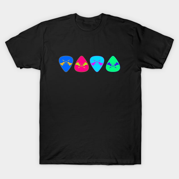 Retro Guitar Picks T-Shirt by Scar